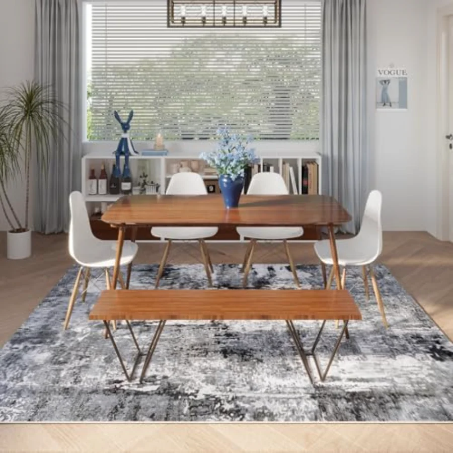 Abstract Area Rug, Grey 3' × 5', view 2