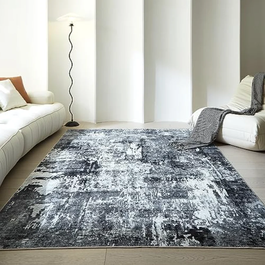 Abstract Area Rug, Grey 6' × 9', view 2