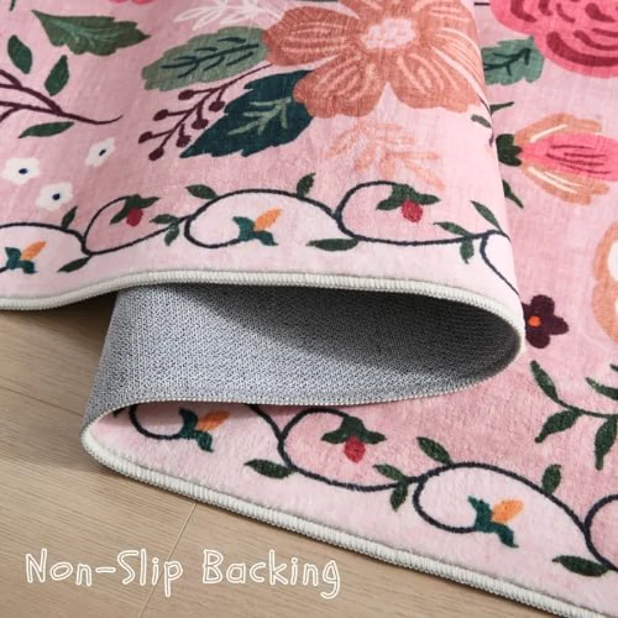 Floral Runner, Pink 2' × 6', view 3
