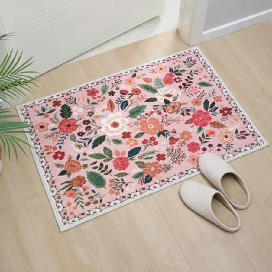 Floral Runner, Pink 2' × 6', view 6