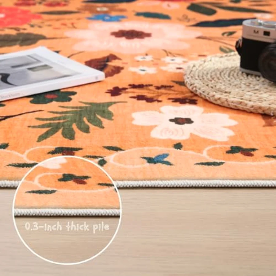 Floral Runner, Yellow 2'7" × 8', view 4