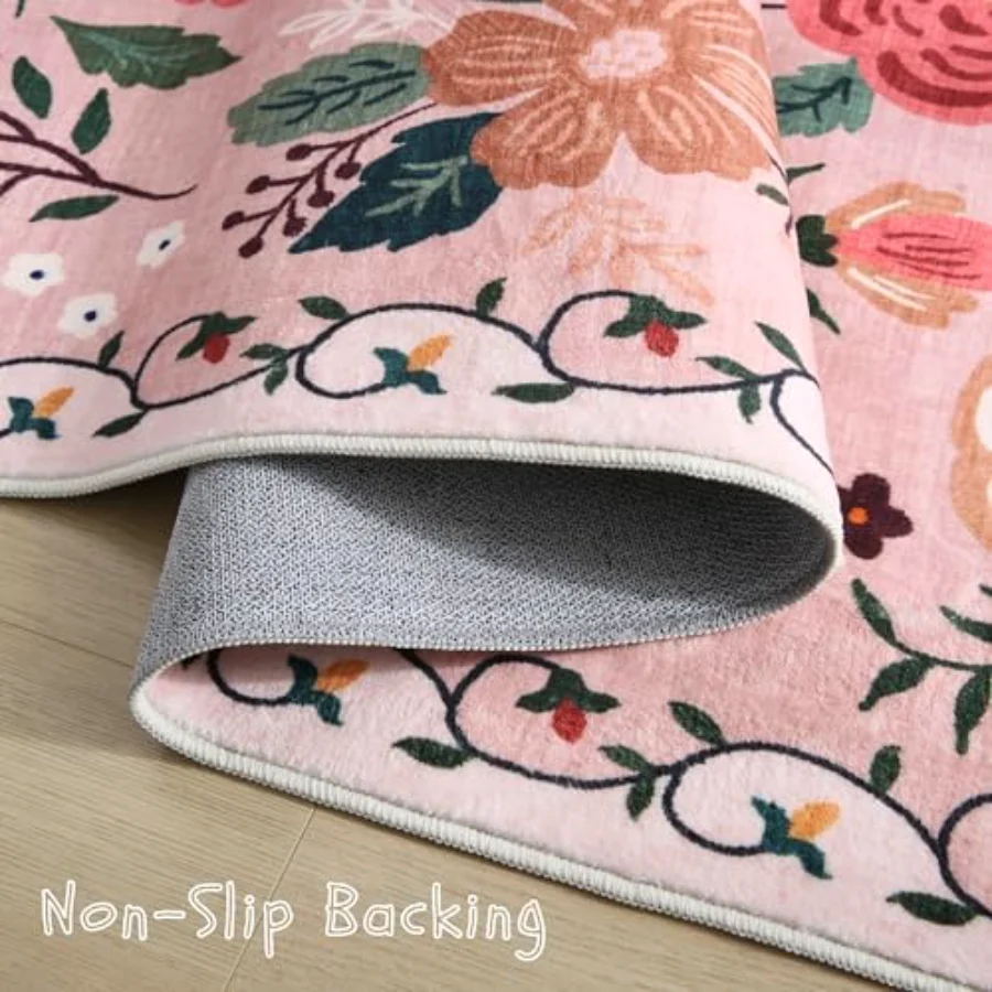 Floral Runner, Pink 2' × 10', view 3