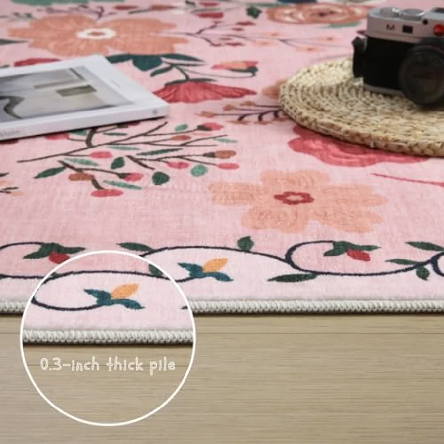 Floral Runner, Pink 2' × 10', view 4
