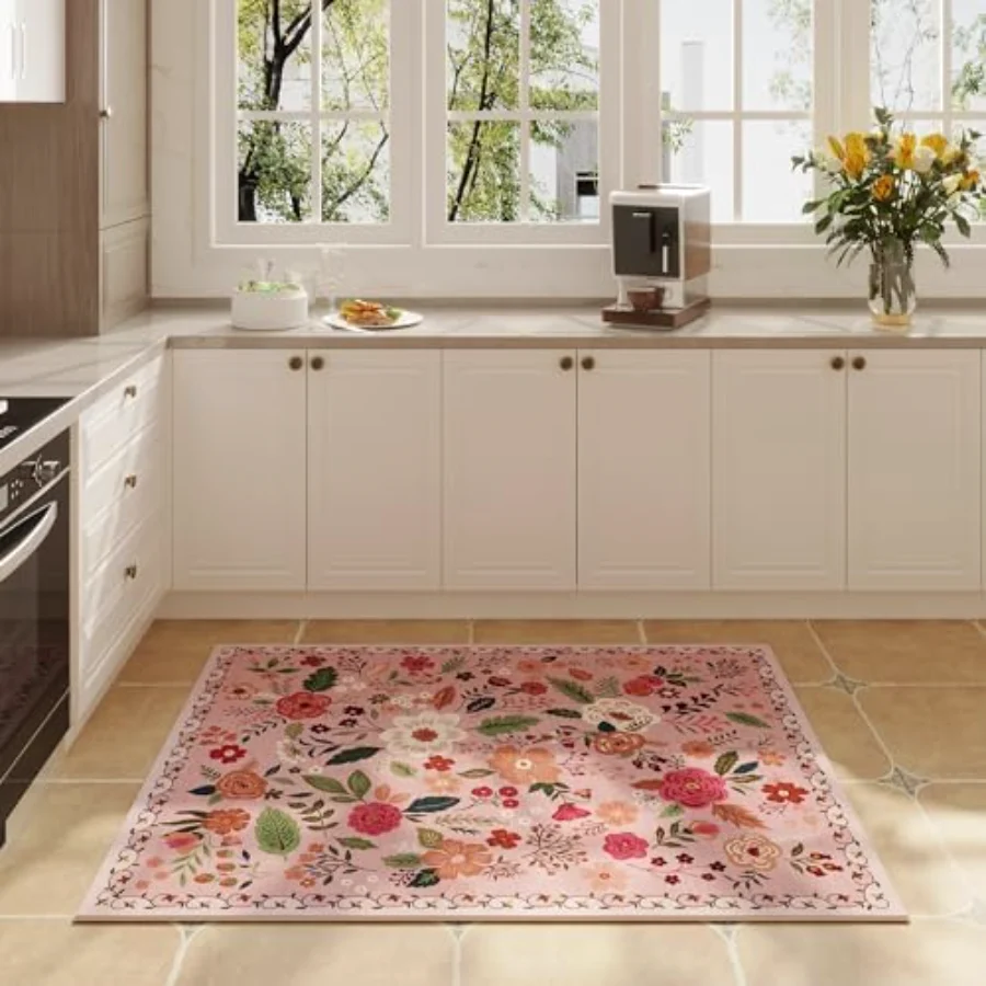 Floral Runner, Pink 2' × 10', view 5