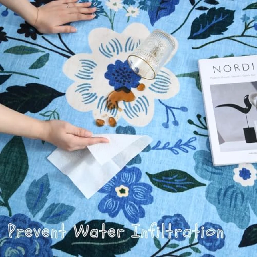 Floral Runner, Blue 2'7" × 8', view 2