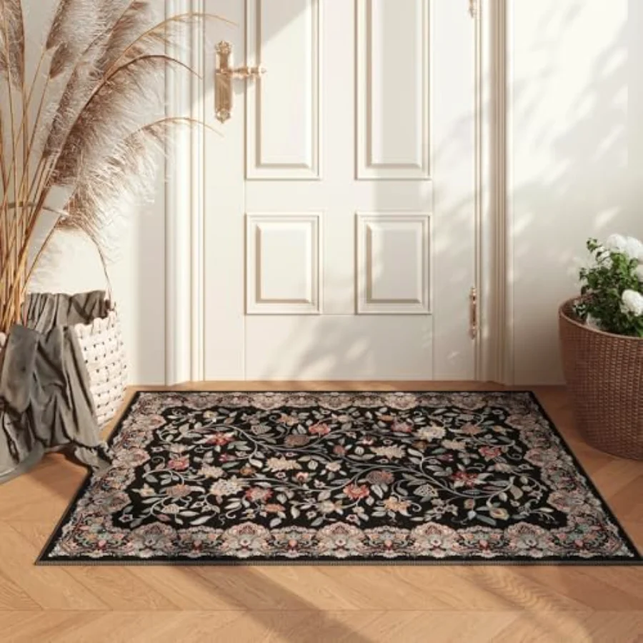 Geometric Area Rug, Black 8' × 10', view 4