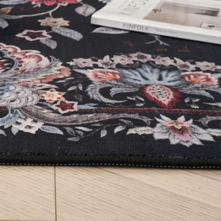 Geometric Area Rug, Black 8' × 10', view 6