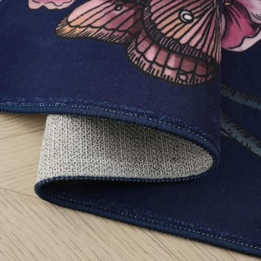 Floral Runner, Blue 2'7" × 8', view 5