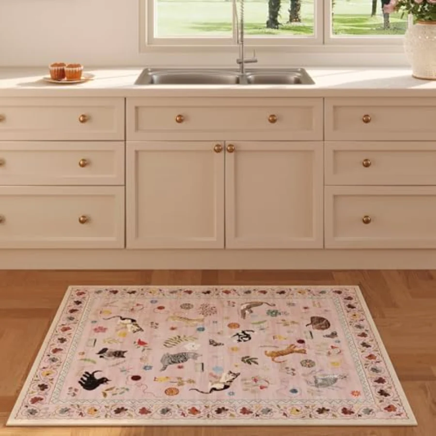 Cat Runner, Pink 2'7" × 8', view 4
