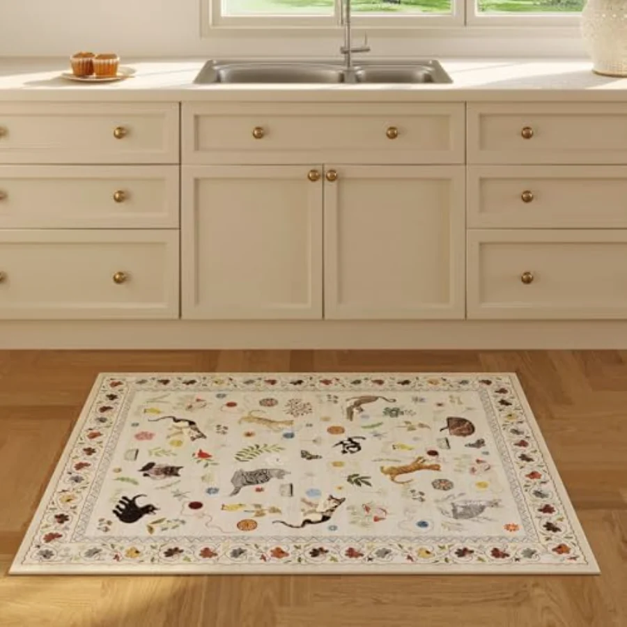 Cat Doormat, Beige 2' × 3', view 4