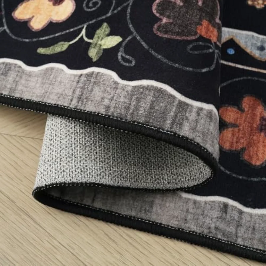 Cat Area Rug, Black 9' × 12', view 5