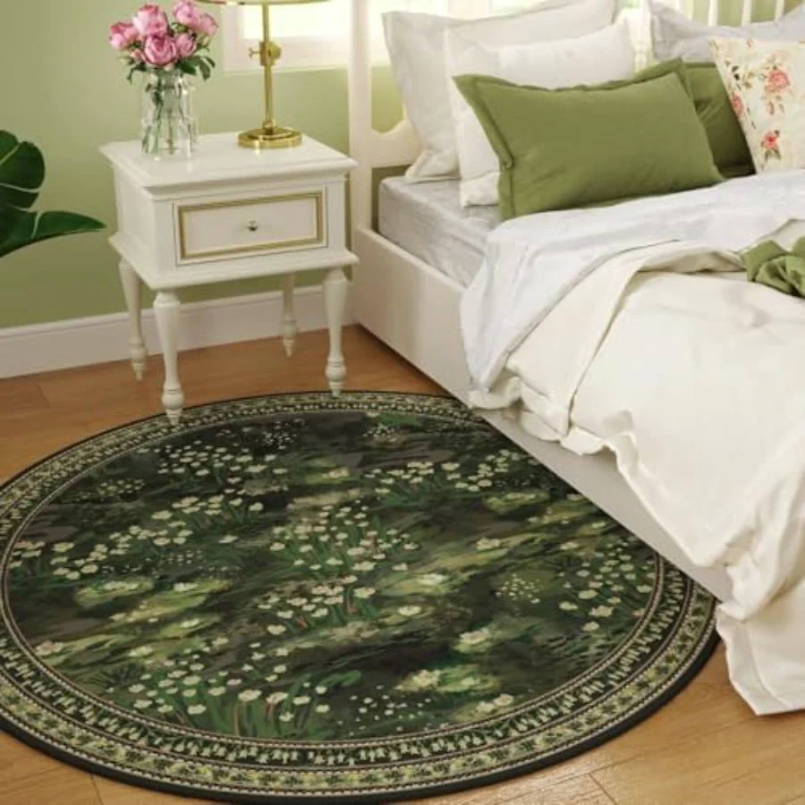 Abstract Area Rug, Green 8' × 10', view 3