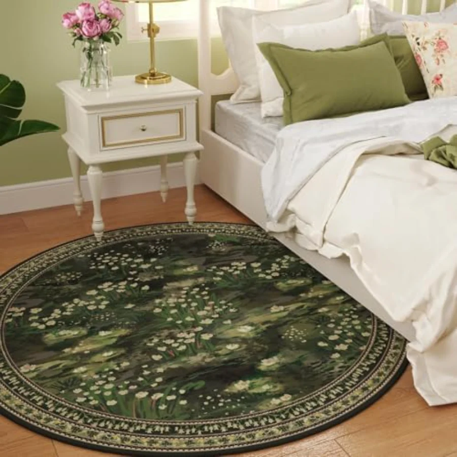 Abstract Area Rug, Green 9' × 12', view 3