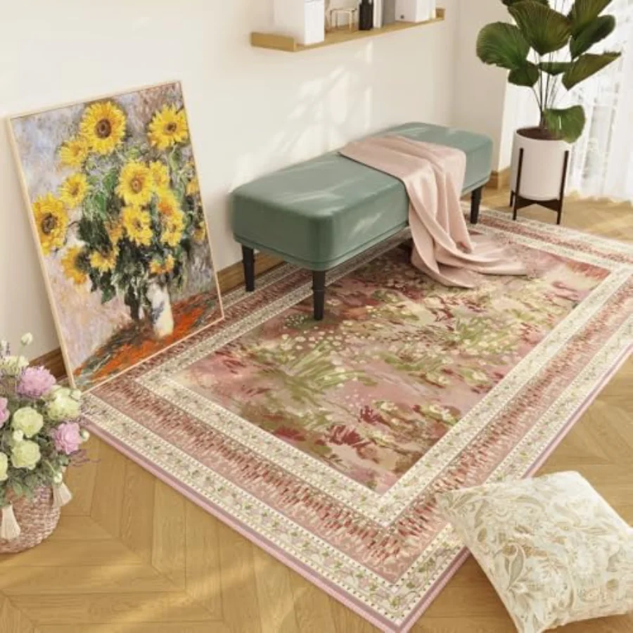 Abstract Area Rug, Pink 8' × 10', view 4