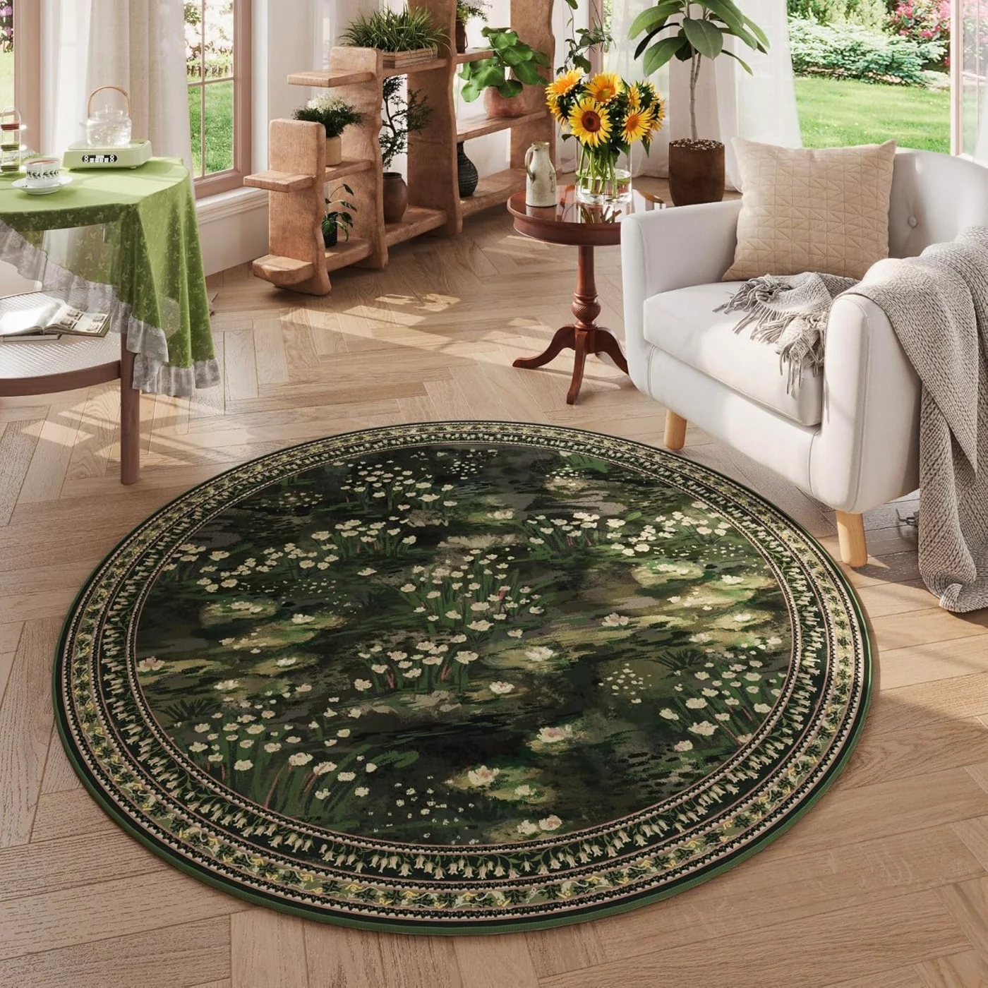 A 6' round rug from the range