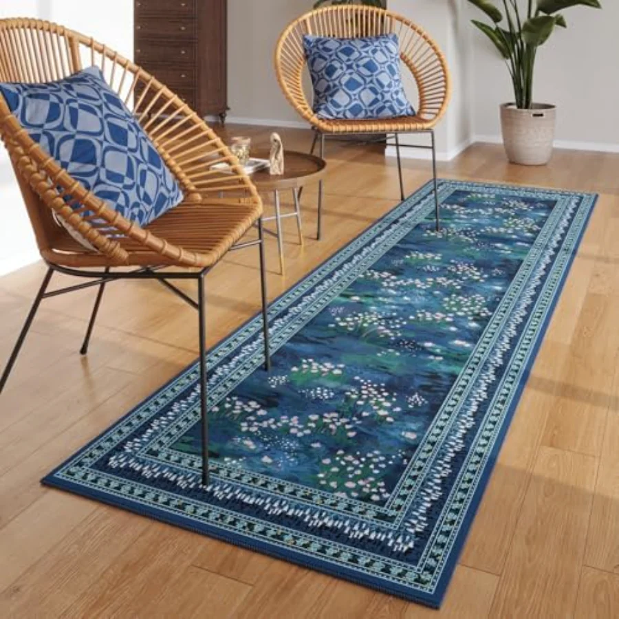 Abstract Area Rug, Blue 5' × 7', view 2