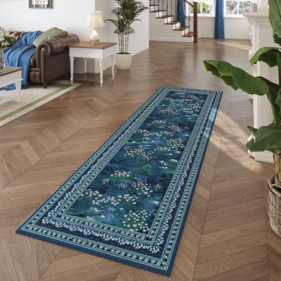 Abstract Area Rug, Blue 5' × 7', view 3
