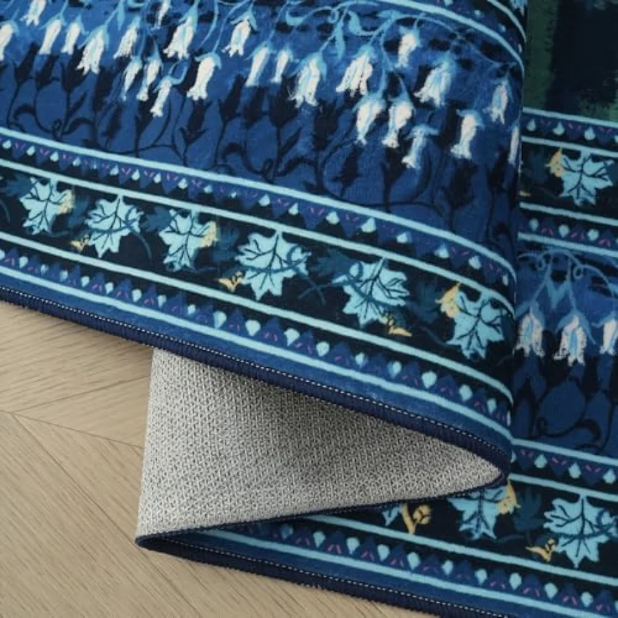 Abstract Area Rug, Blue 5' × 7', view 5