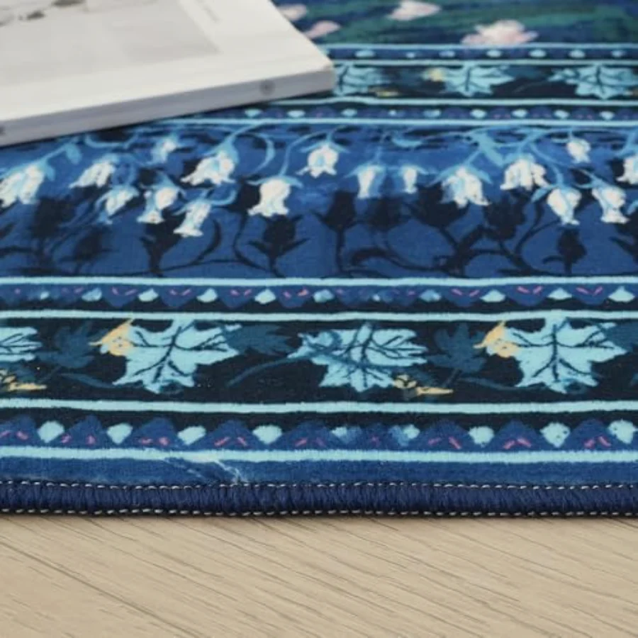 Abstract Area Rug, Blue 5' × 7', view 6