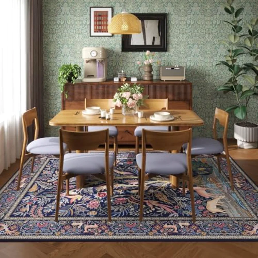 Tree of Life Area Rug, Blue 3' × 5', view 4