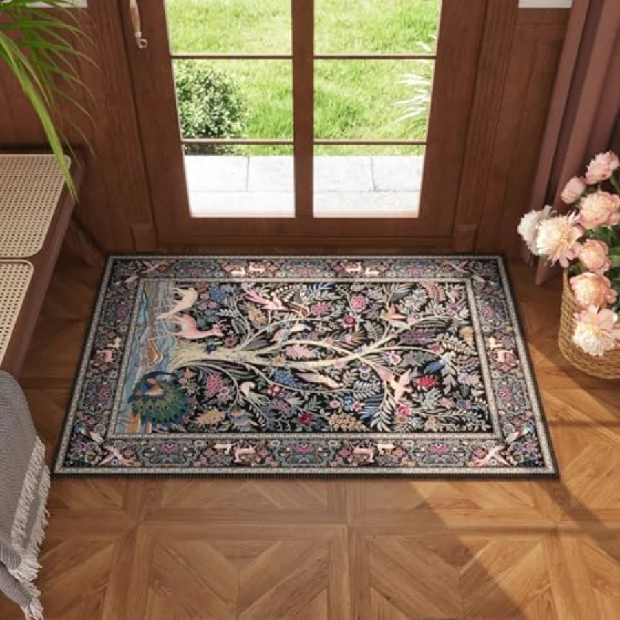 Tree of Life Area Rug, Beige 8' × 10', view 3
