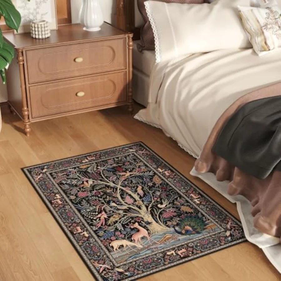Tree of Life Area Rug, Grey 5' × 7', view 4