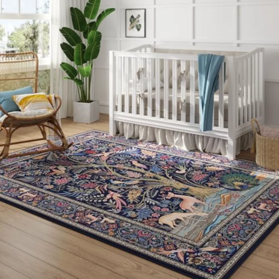 Tree of Life Doormat, Blue 2' × 3', view 5