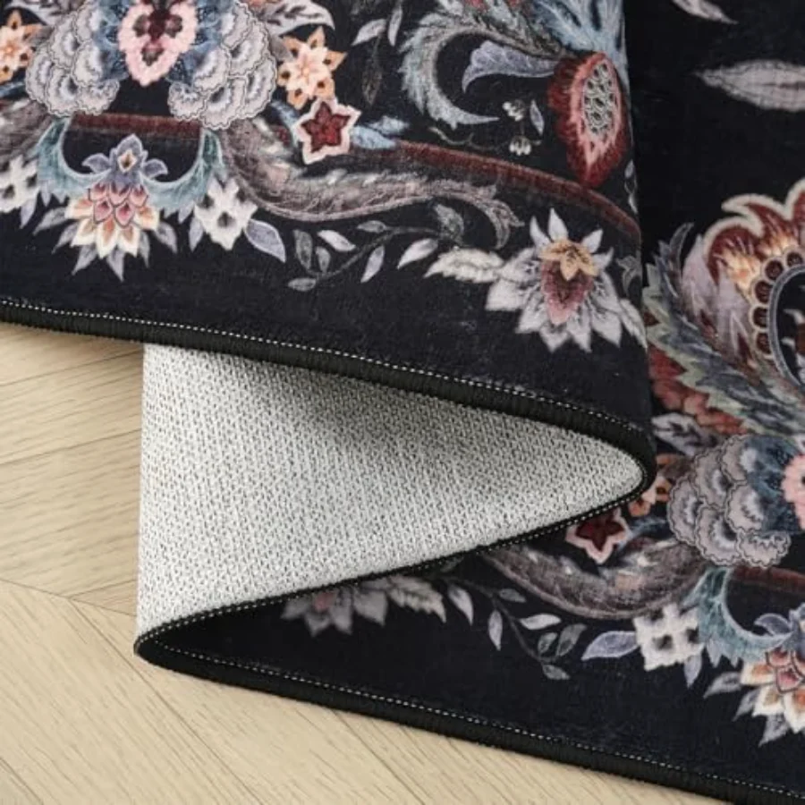 Paisley Area Rug, Blue 5' × 7', view 5
