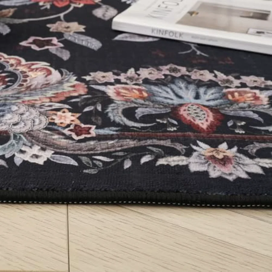 Paisley Area Rug, Blue 5' × 7', view 6
