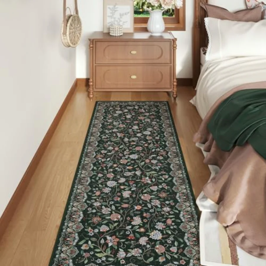 Paisley Area Rug, Green 5' × 7', view 2