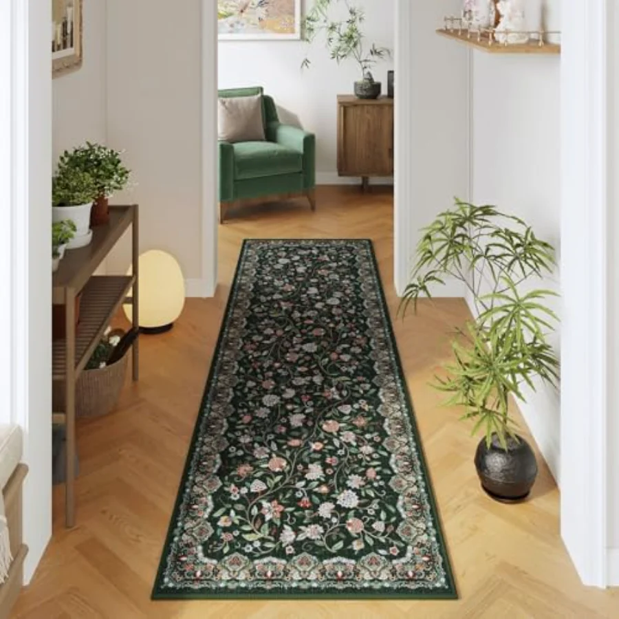 Paisley Area Rug, Green 5' × 7', view 3
