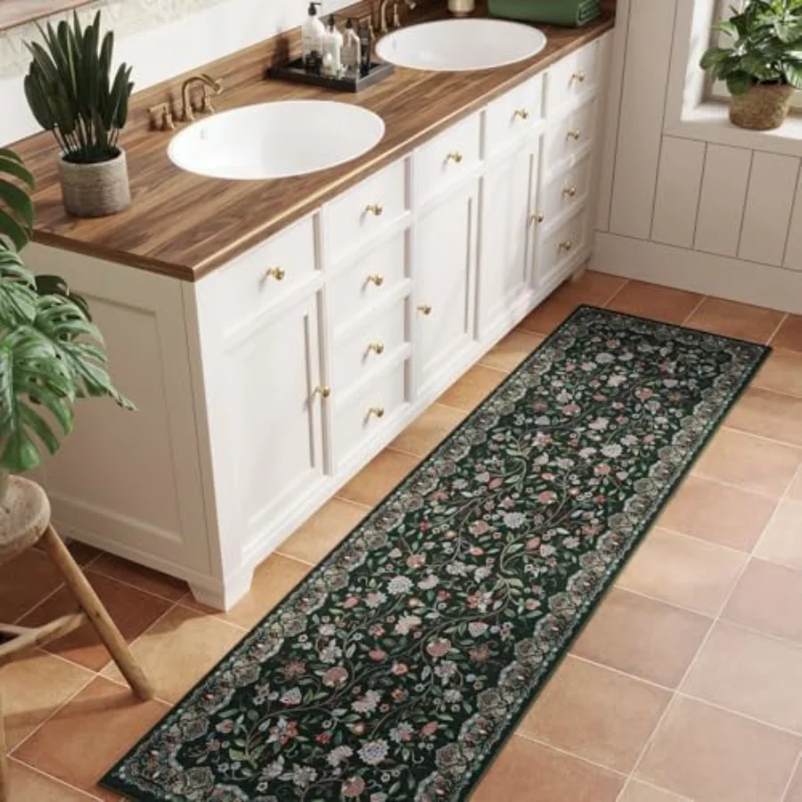 Paisley Area Rug, Green 5' × 7', view 4