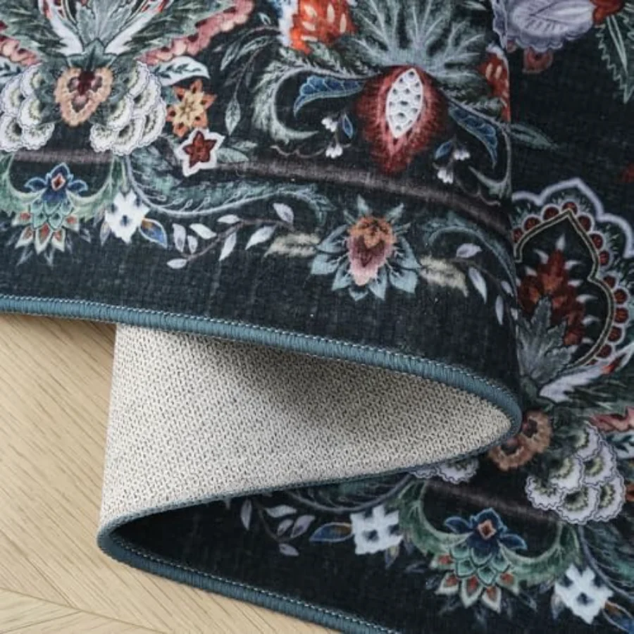Paisley Area Rug, Green 5' × 7', view 5