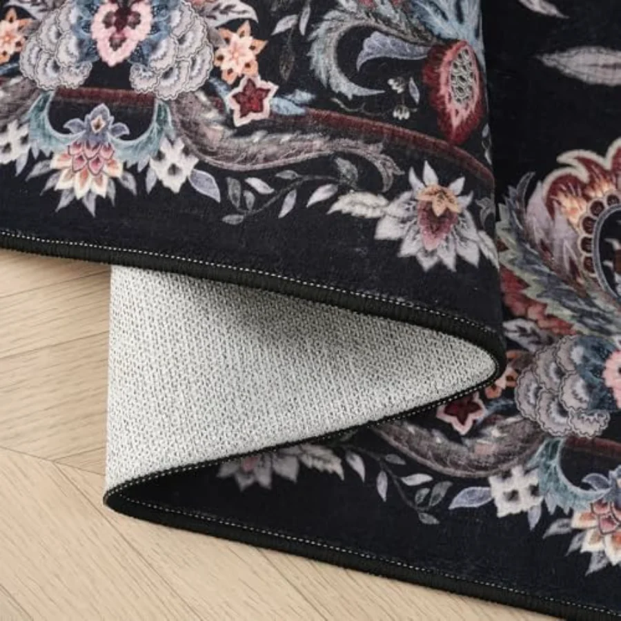 Paisley Area Rug, Black 8' × 10', view 6