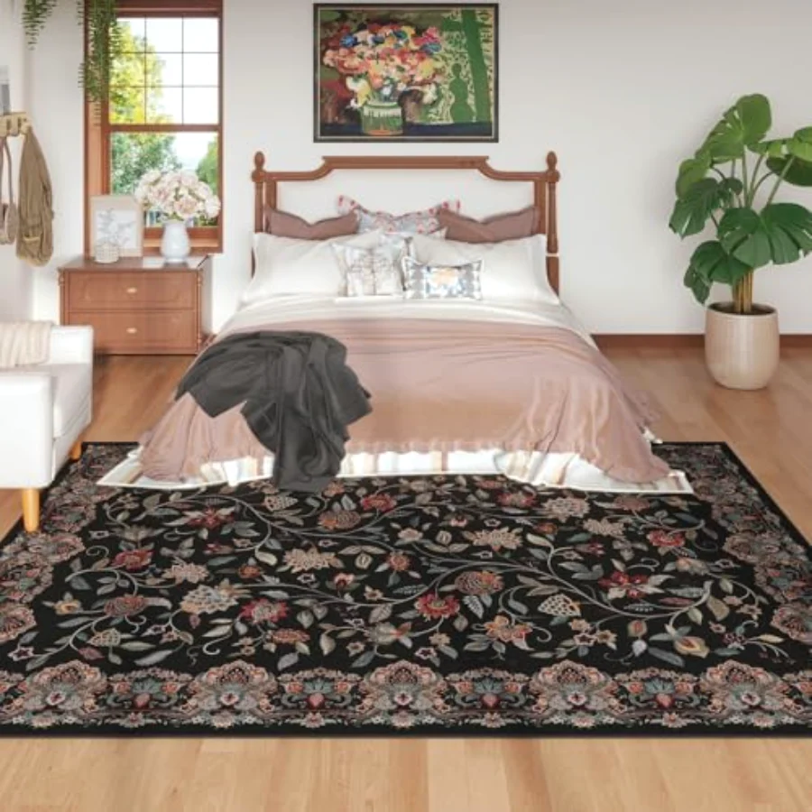 Paisley Runner, Black 2'7" × 8', view 3