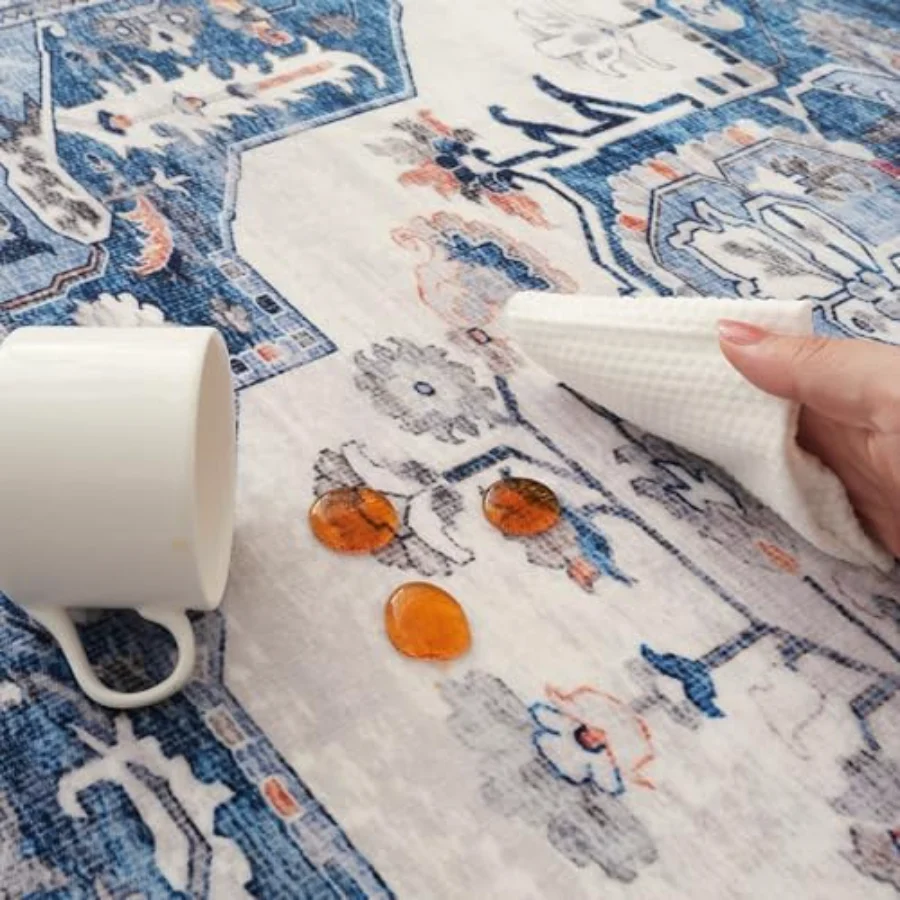 Medallion Runner, Blue 2'7" × 8', view 4