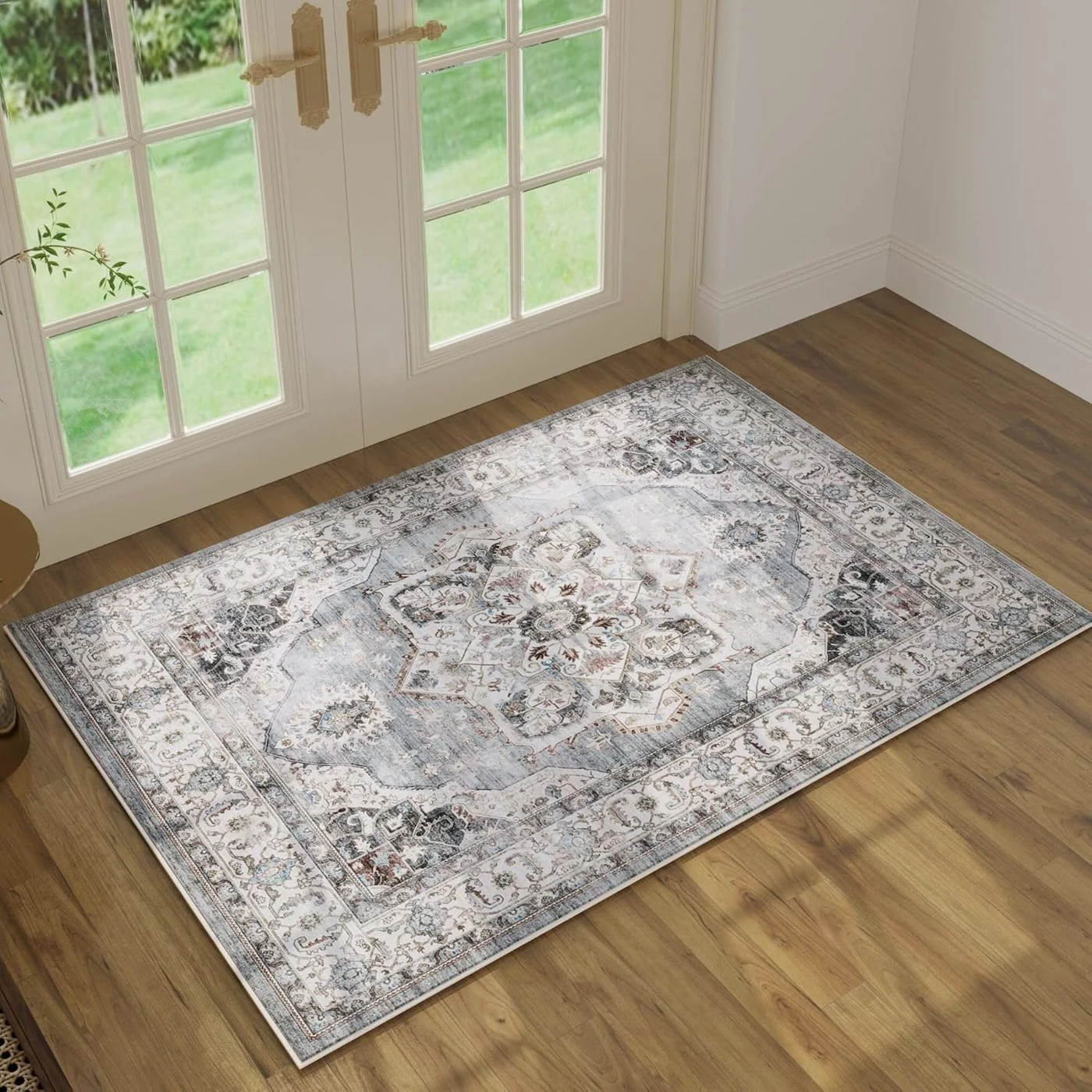 Medallion Doormat, Ivory 2' × 3'