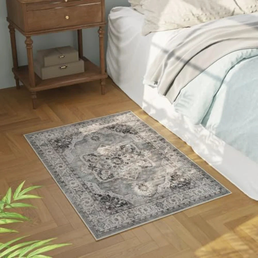 Medallion Area Rug, Ivory 5' × 7', view 4