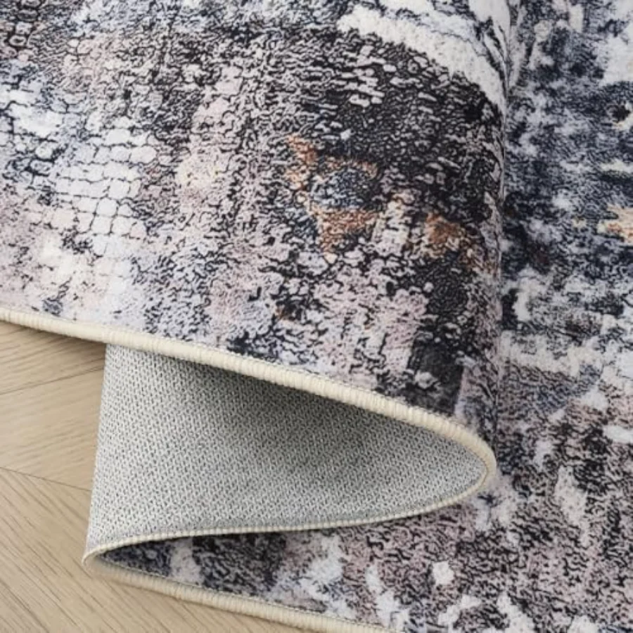 Abstract Area Rug, Brown 5' × 7', view 6