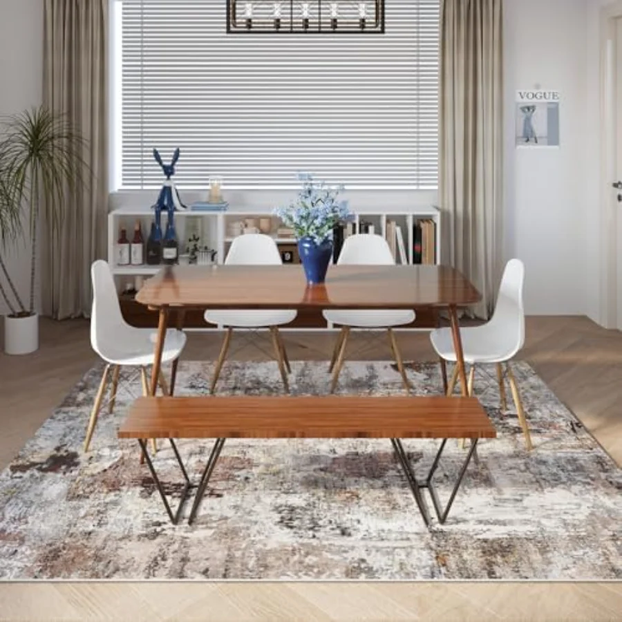 Abstract Area Rug, Brown 8' × 10', view 3
