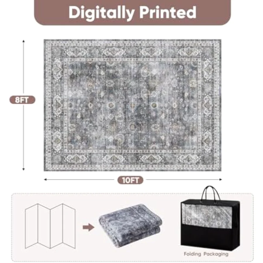 Boho Vintage Runner, Grey 2'7" × 12', view 2
